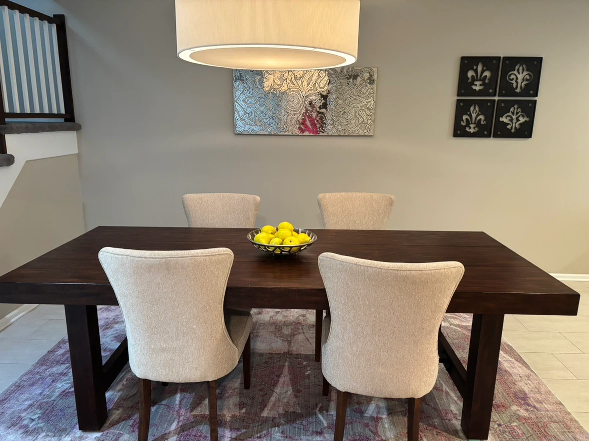 Wood dining table