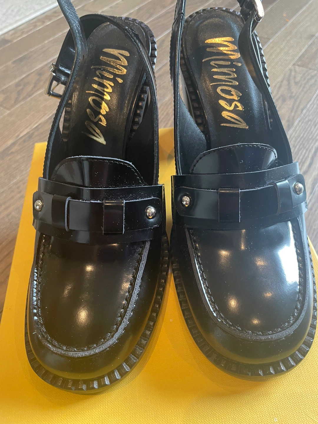 Mimosa Slingback Loafer Heels Black - photo 2