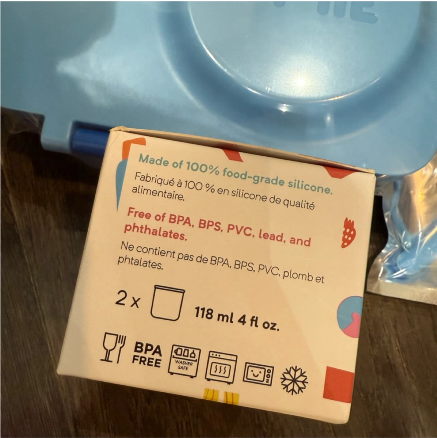 OmieLife lunch box + dip container + utensils (New! Blue!) - photo 5