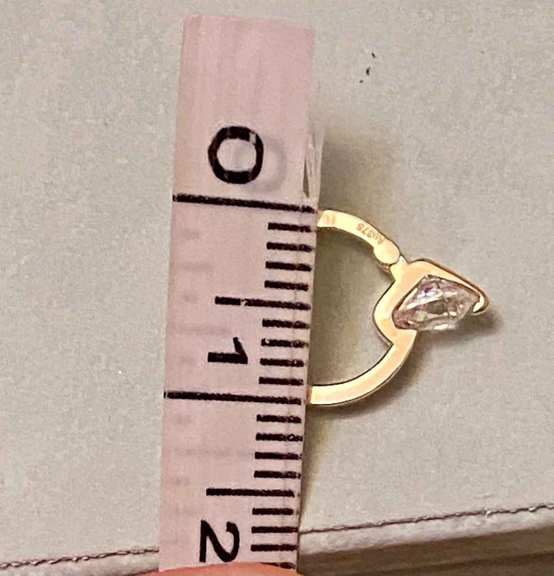 10K Gold Moissanite Hoop Earrings - photo 5