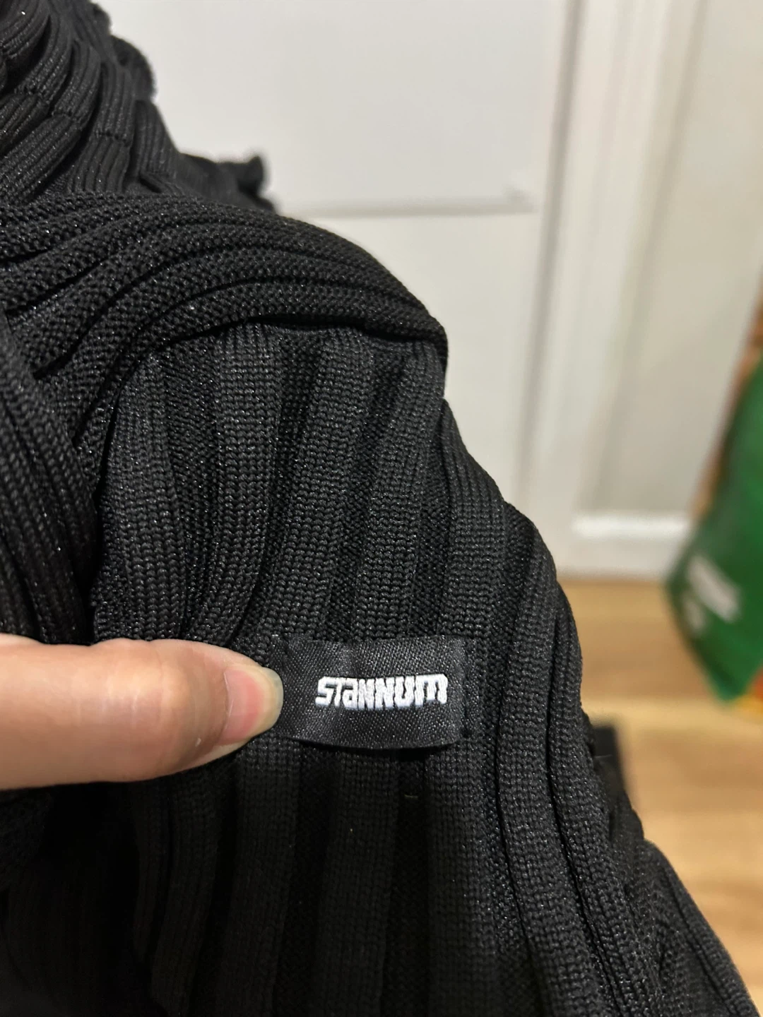 STANNUM Black Knit Handbag/String bag - photo 3