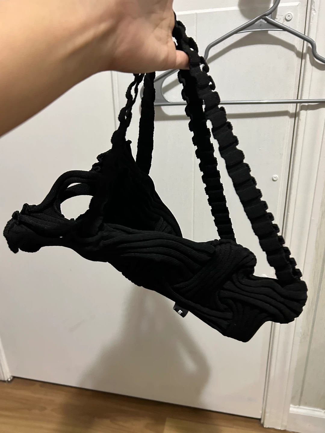 STANNUM Black Knit Handbag/String bag - photo 5