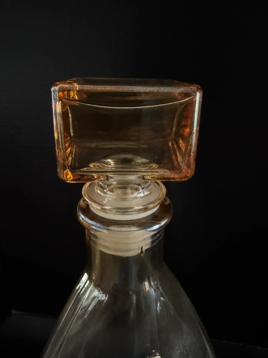 Amber Glass Decanter Set with Jeweled Embellishment - photo 3