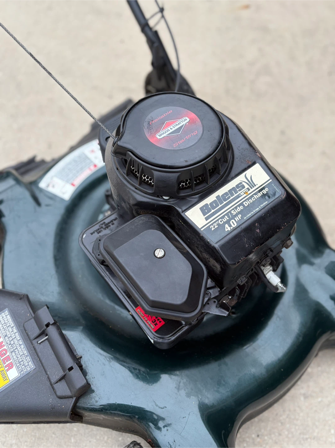Bolens 22" Push Mower with Briggs & Stratton 4.0 HP Engine - photo 3