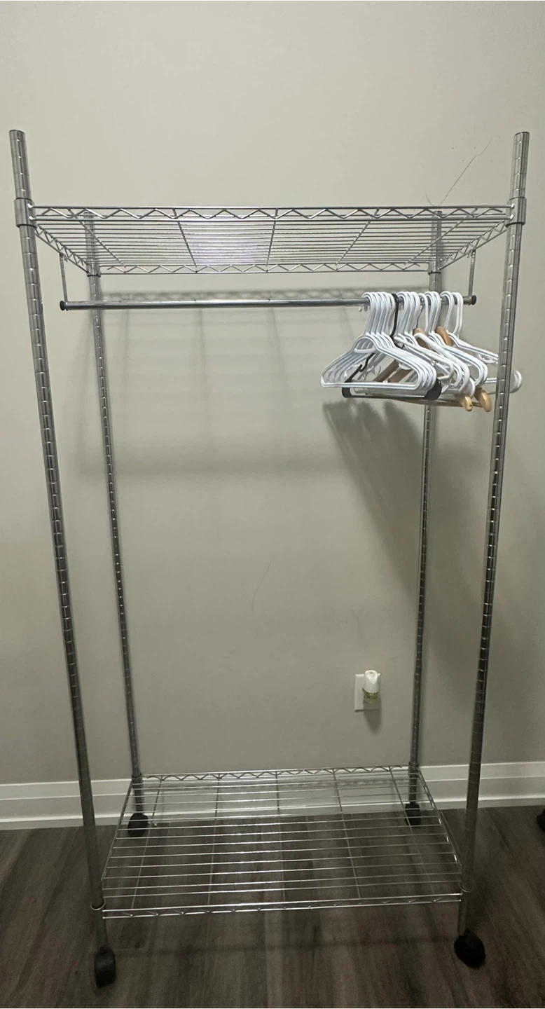 IKEA OMAR Shelving Unit with Clothes Rail