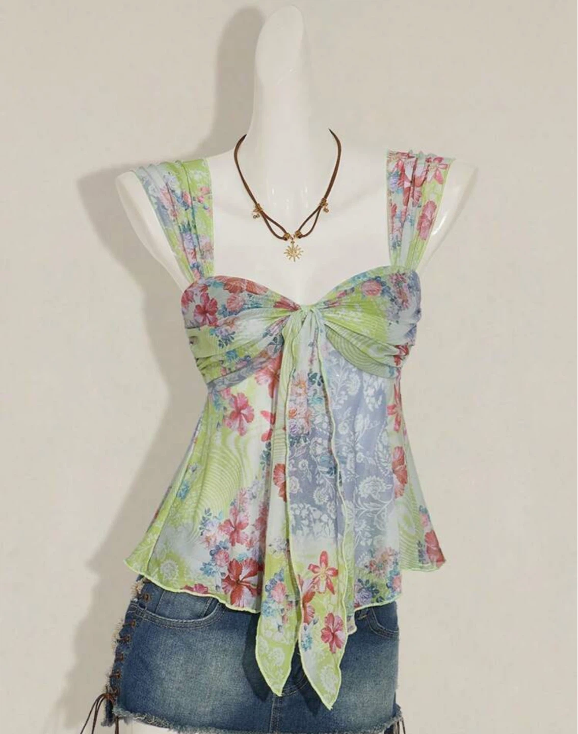Boho Floral Halter Top