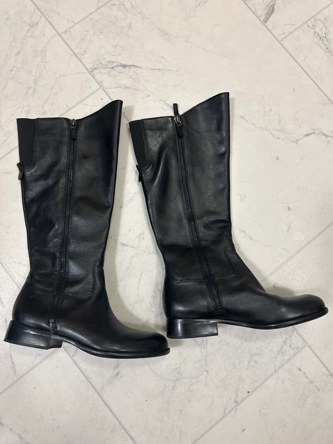 Franco Sarto Black Leather Knee-High Boots