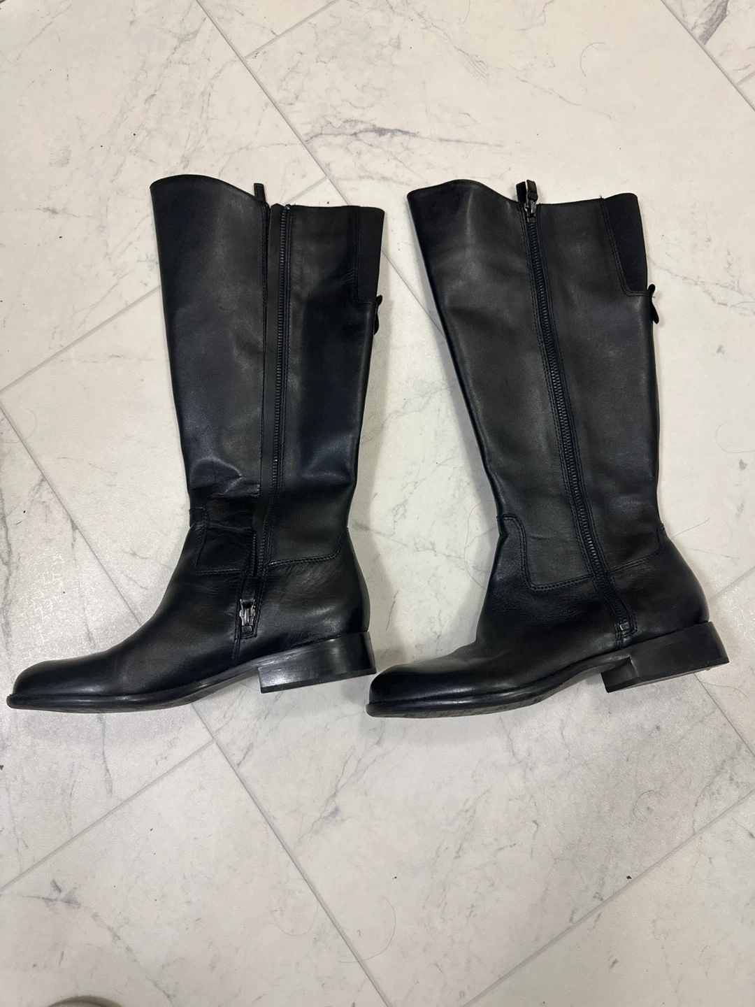 Franco Sarto Black Leather Knee-High Boots - photo 2