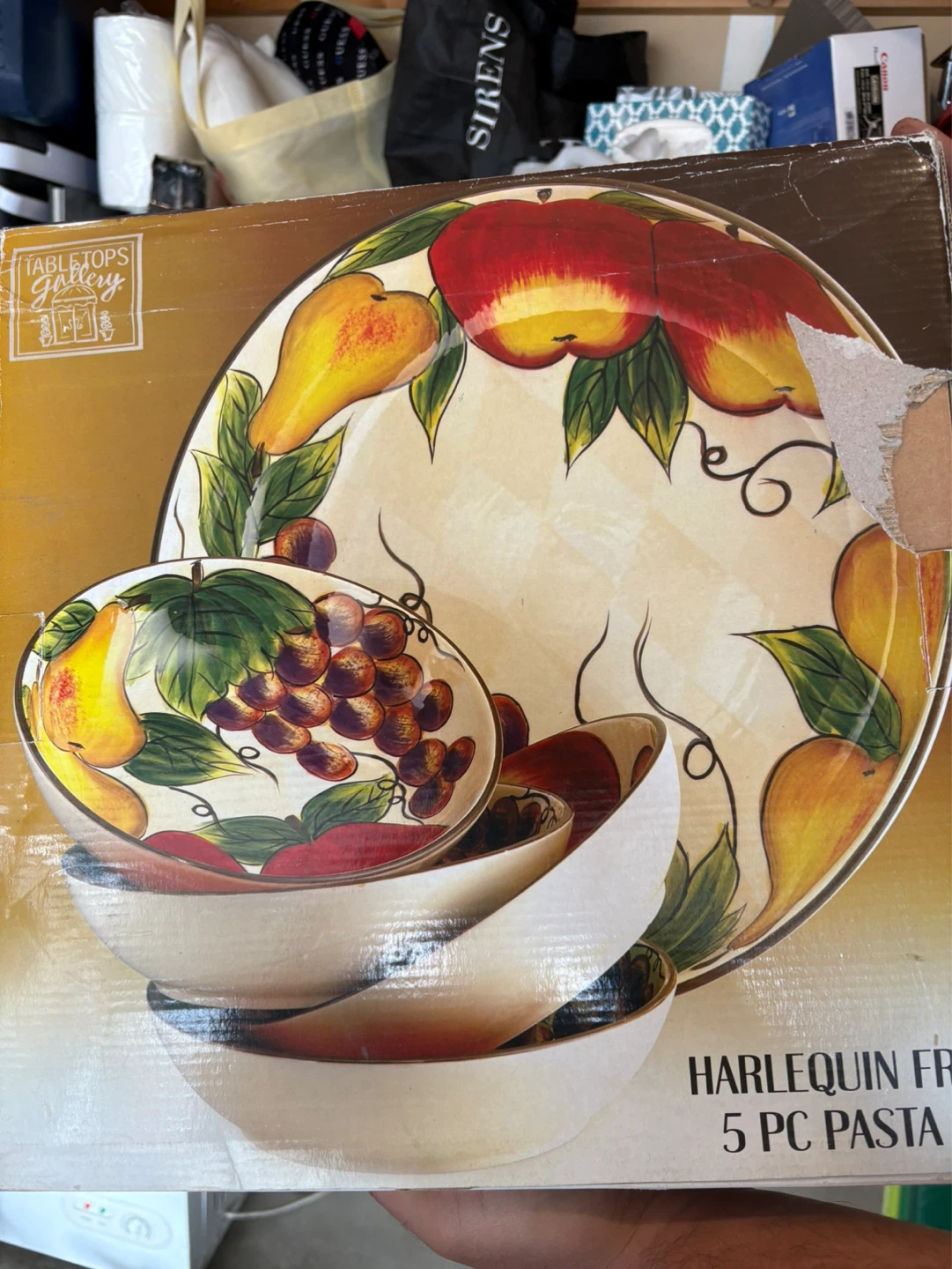 Tabletops Gallery Harlequin Fruit 5-Piece Pasta Set - photo 2
