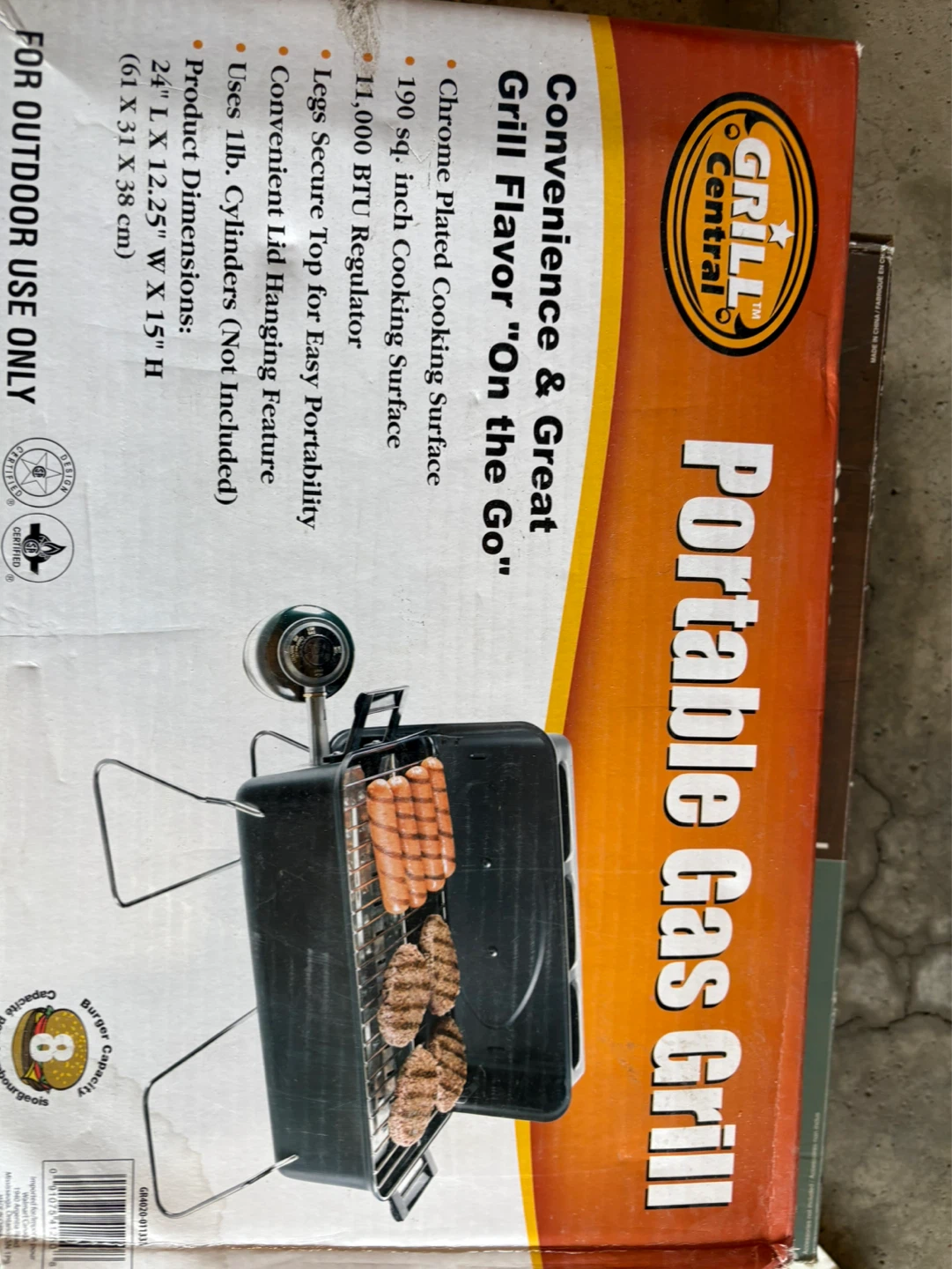 Grill Central Portable Gas Grill