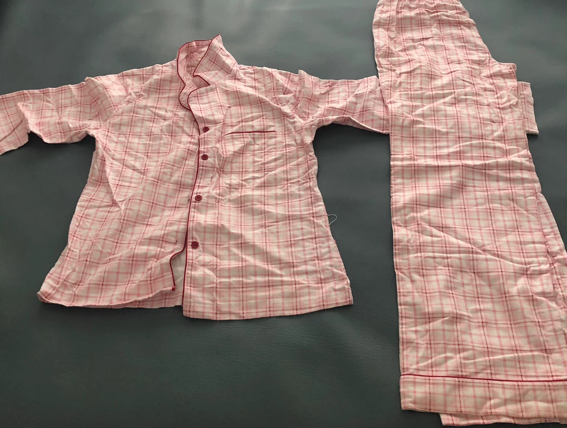 Women's Plaid Pajama Set - Pink & White