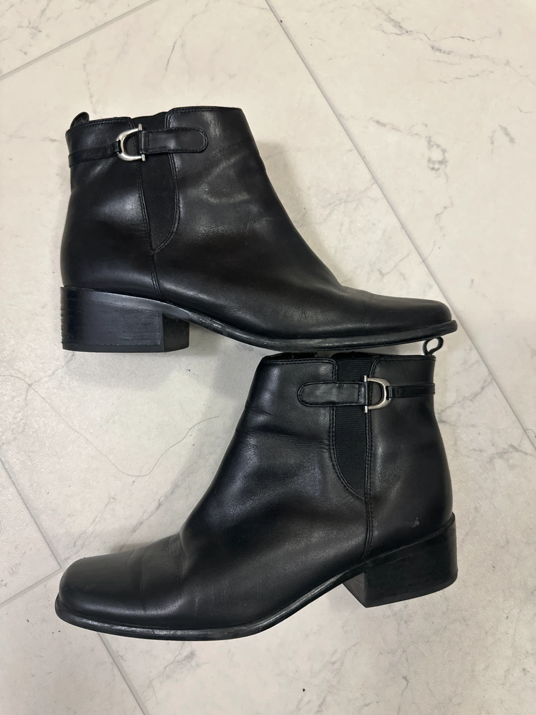 Black Leather Ankle Boots - photo 2