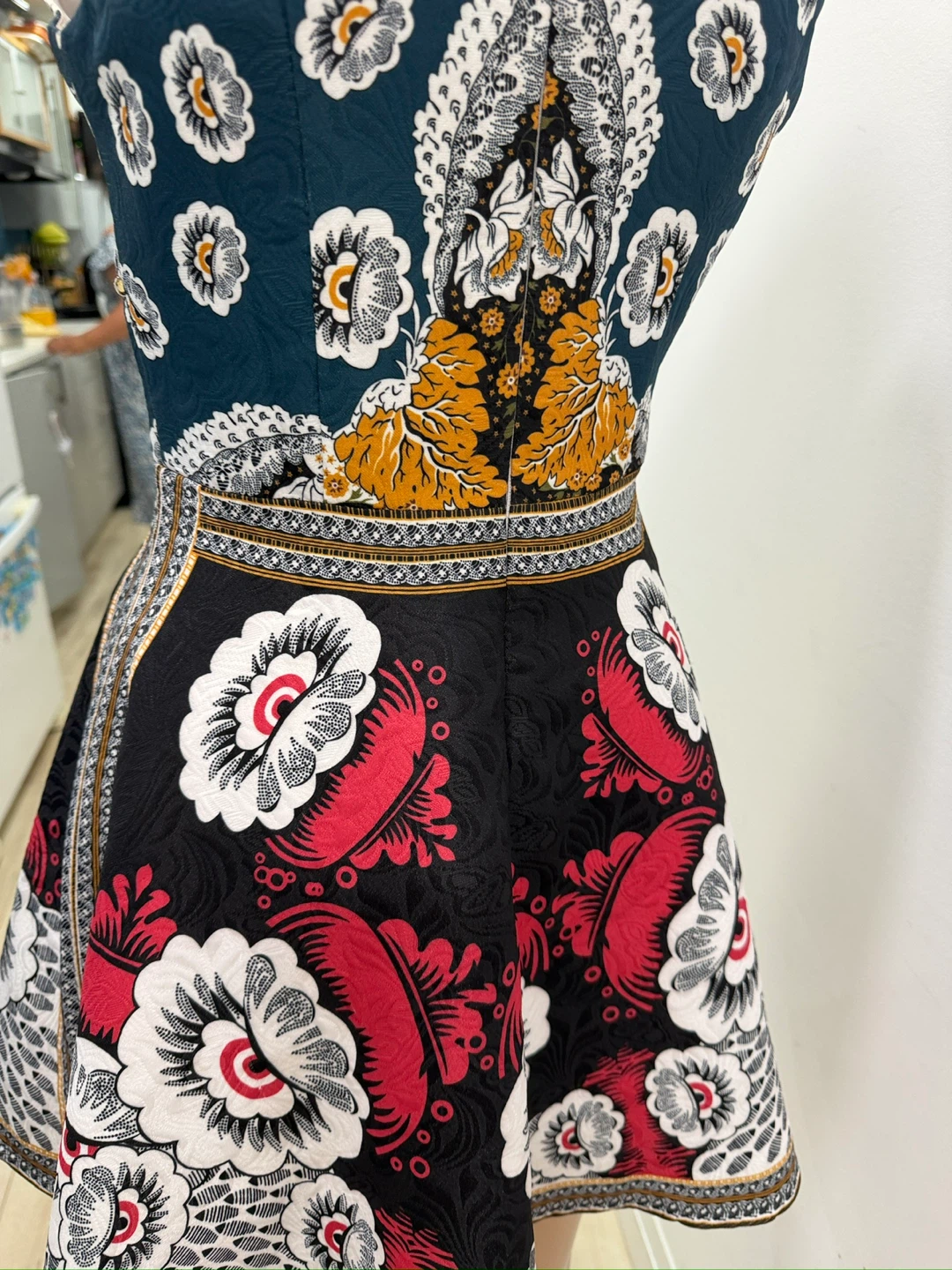 Sleeveless Patterned Mini Dress