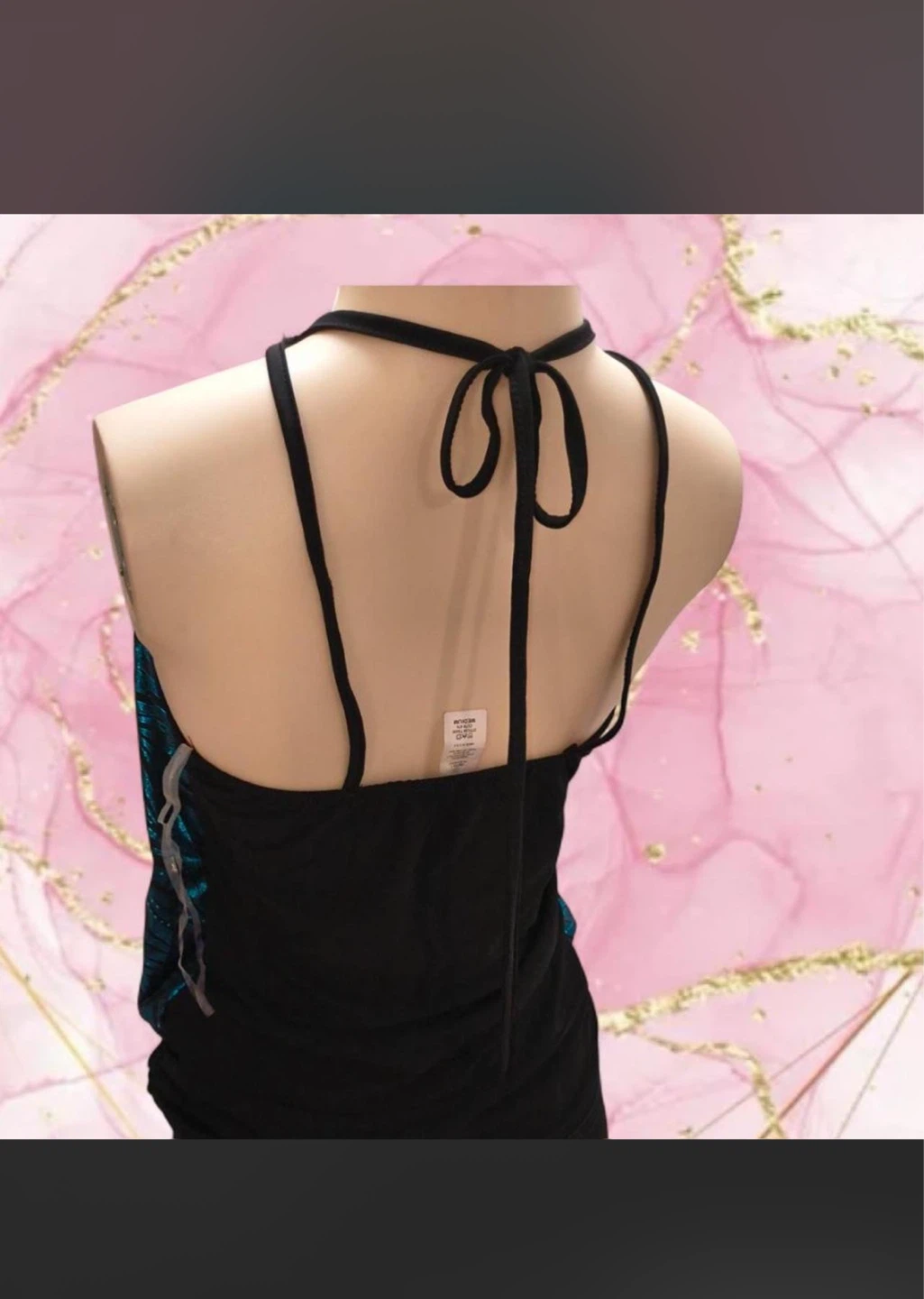 Teal and Black Halter Top - photo 2