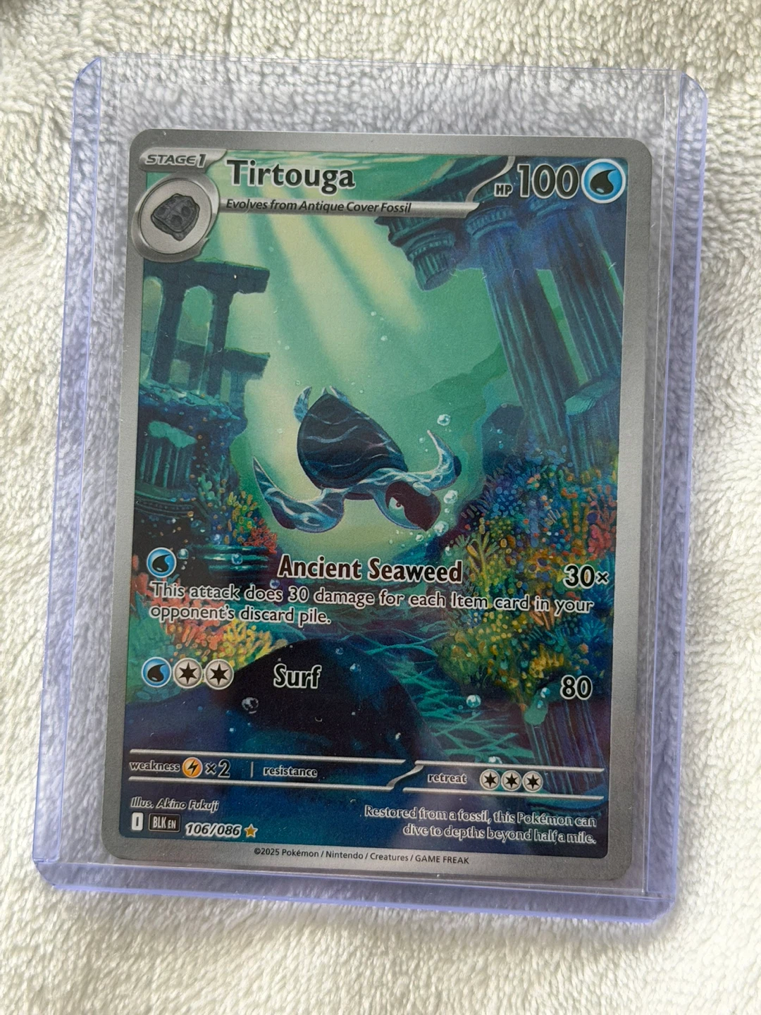 Pokémon Tirtouga Stage 1 Card 106/086