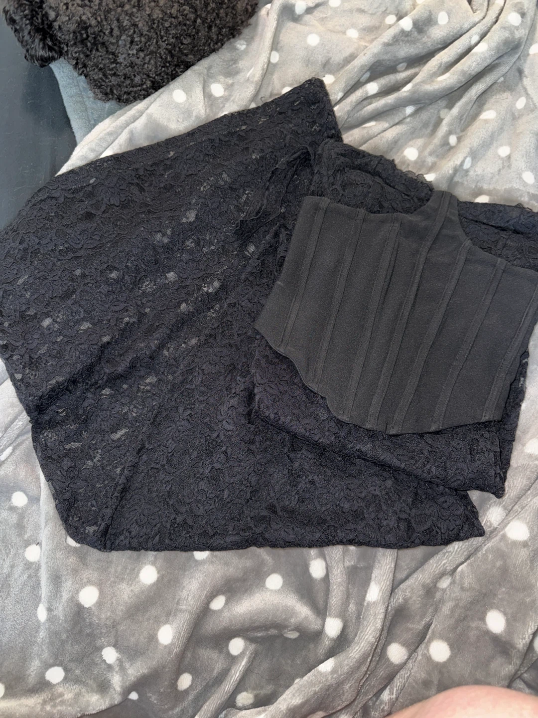 Black Lace Corset Dress and Skirt Set - photo 2