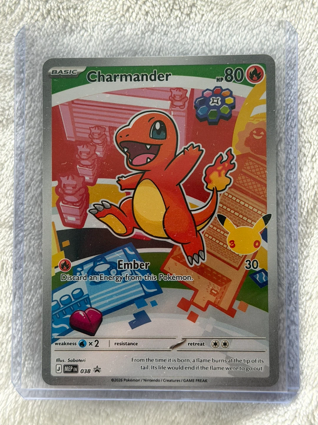 Pokemon Charmander Trading Card MEP EN 038