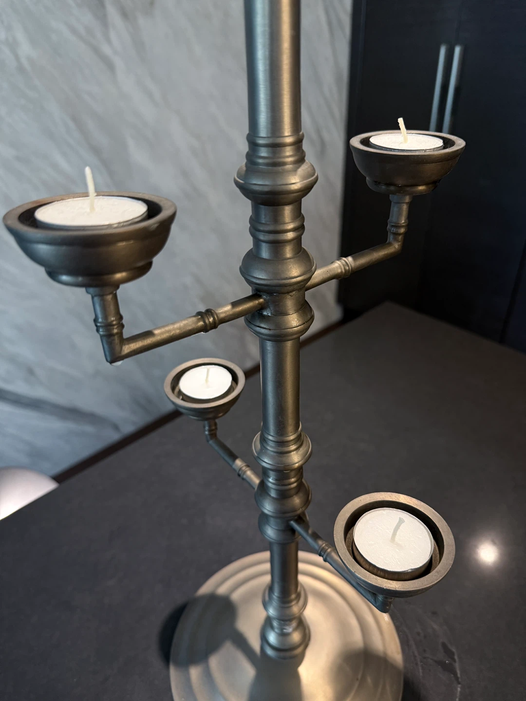 Silver Tiered Candlestick Holder - photo 4
