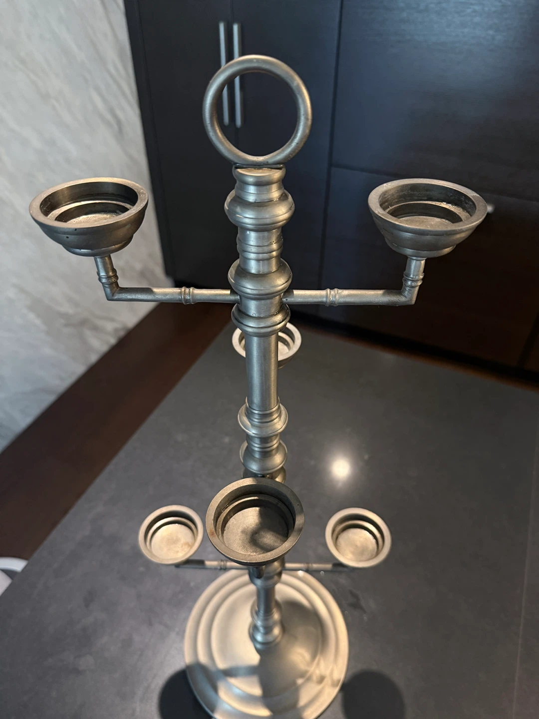 Silver Tiered Candlestick Holder - photo 2