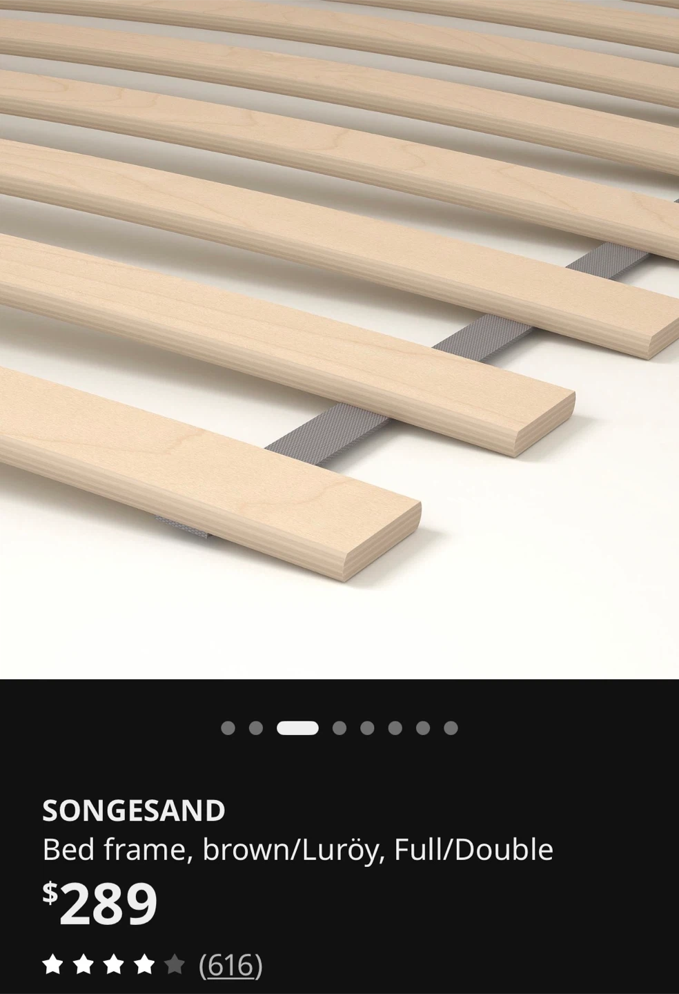 SONGESAND Bed Frame, Full/Double, Brown - photo 3
