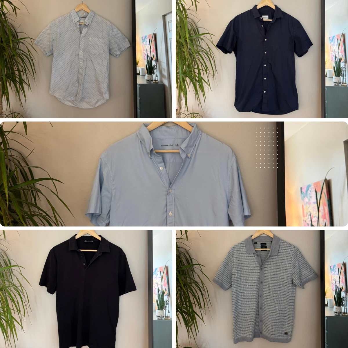 Men's Casual Summer Shirt & Polo Bundle (Size M)