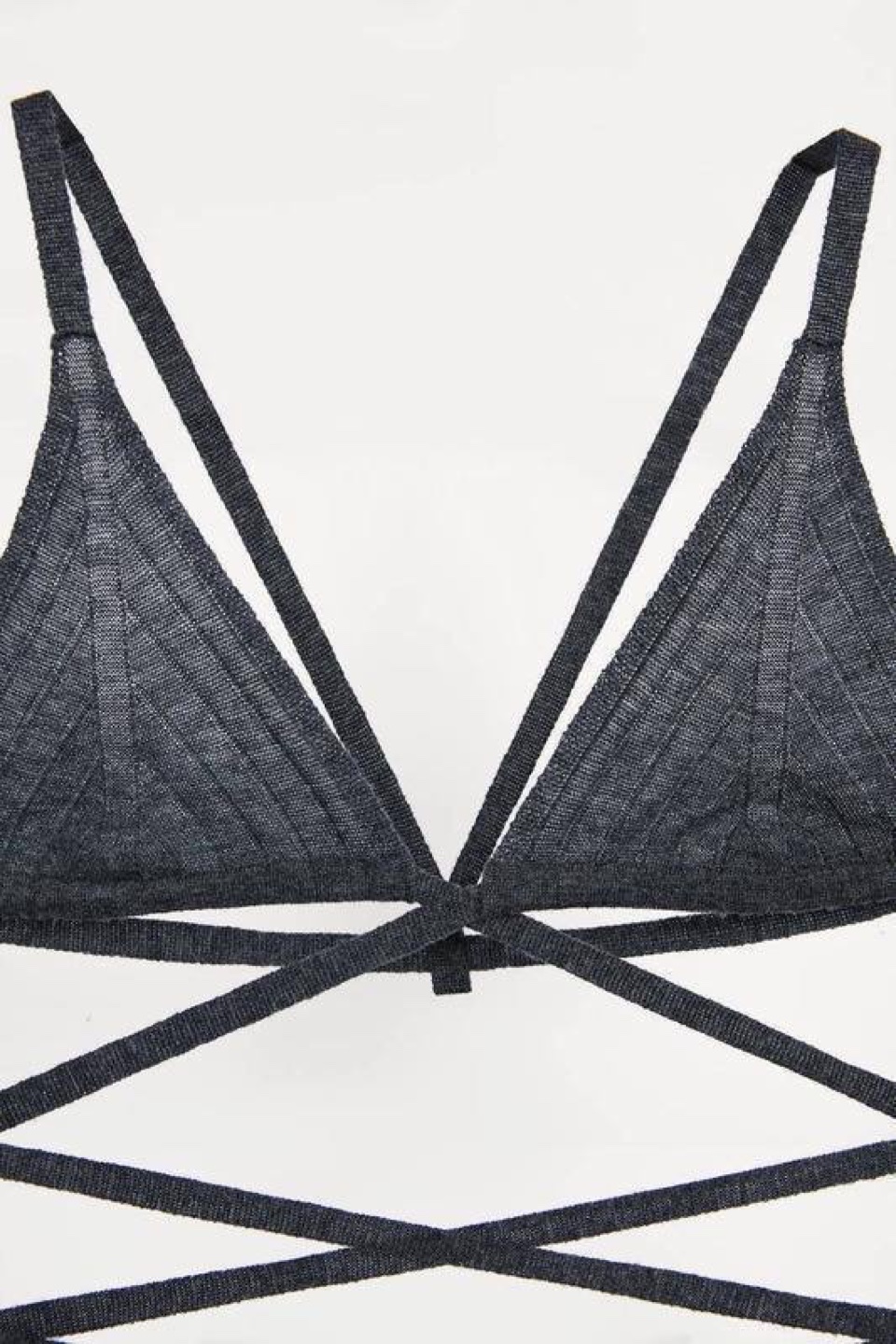 Ribbed Wrap Bikini Top Knitted Zara, S - photo 4