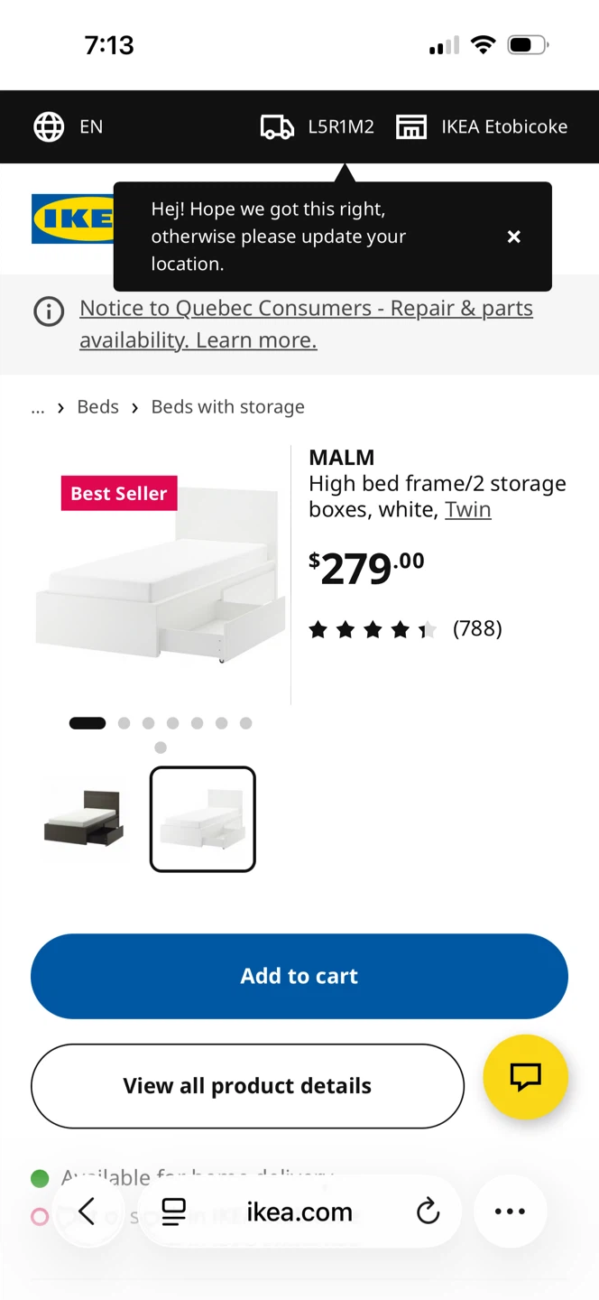 IKEA MALM Single Bed with Storage Drawers - photo 3