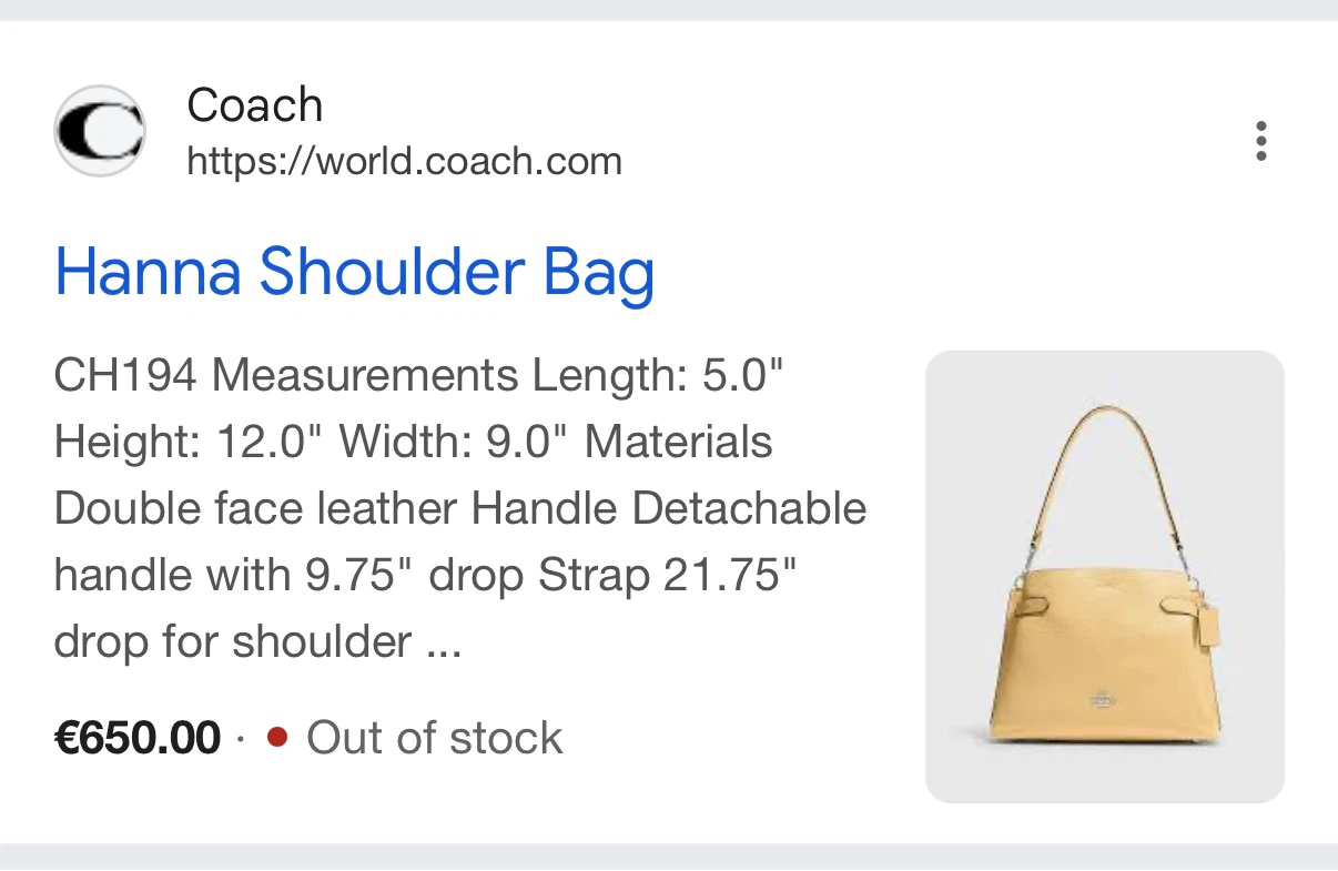 COACH Hanna Shoulder Bag (CH194) Silver/Vanilla - photo 5