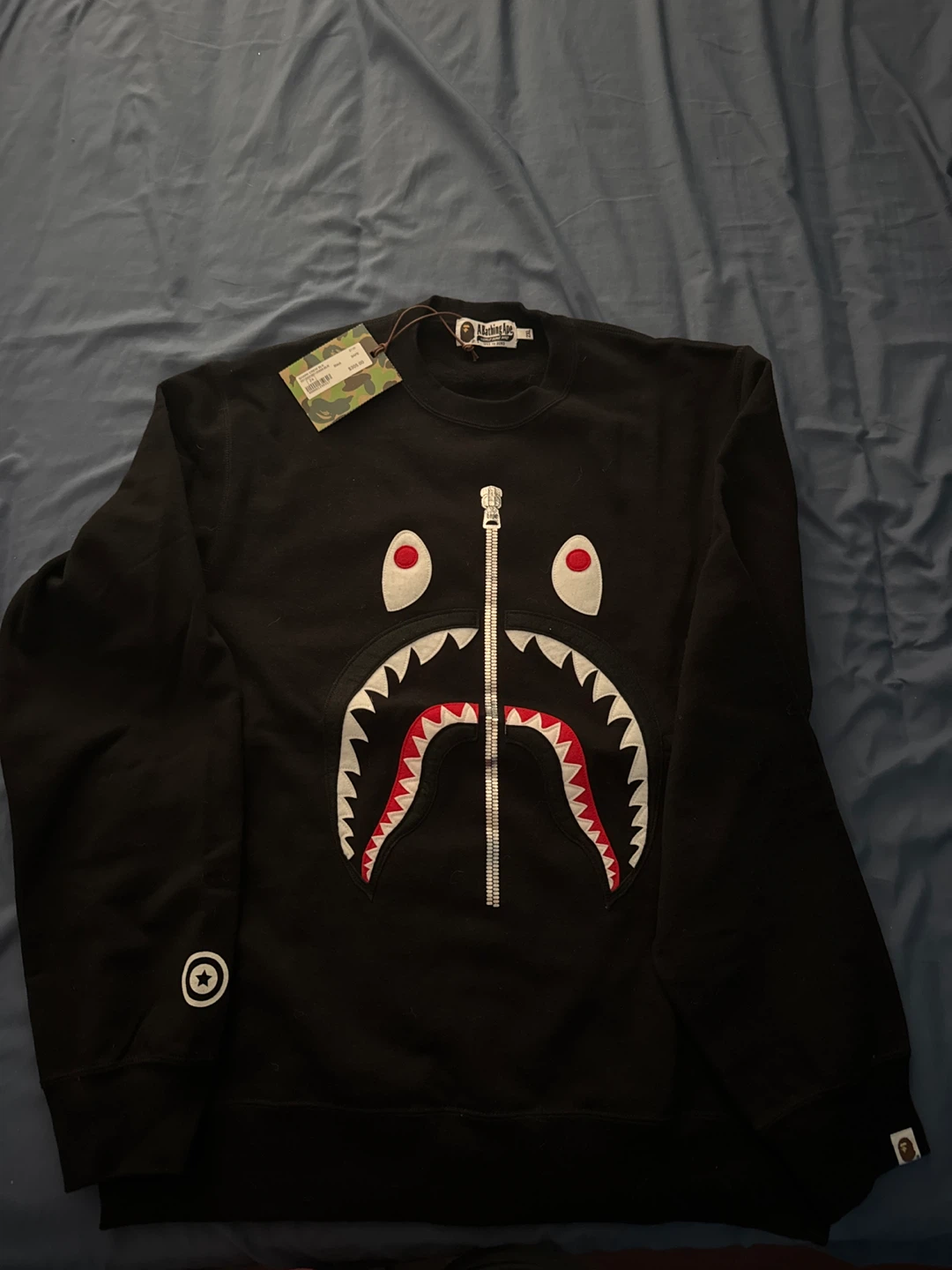 A Bathing Ape Shark Crewneck Sweatshirt Black