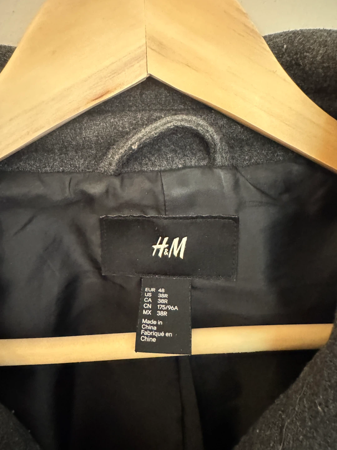 H&M Men's Peacoat - Grey (Size M / 38R) - photo 4