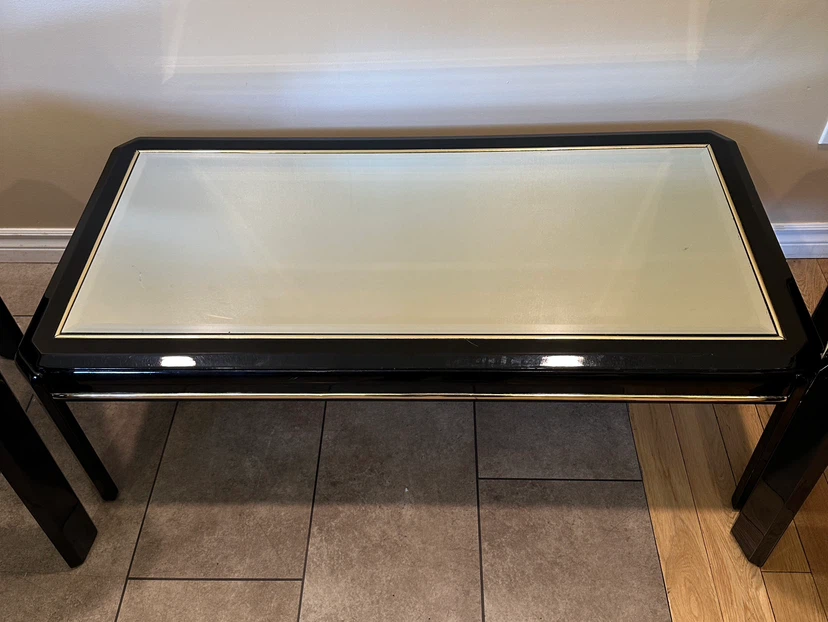 Vintage Black Lacquer Coffee Coffee Table Set (CAN DELIVER) - photo 4