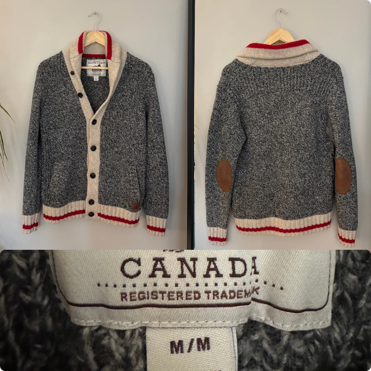 Roots Men's Cabin Shawl Cardigan Sweater (Size M)