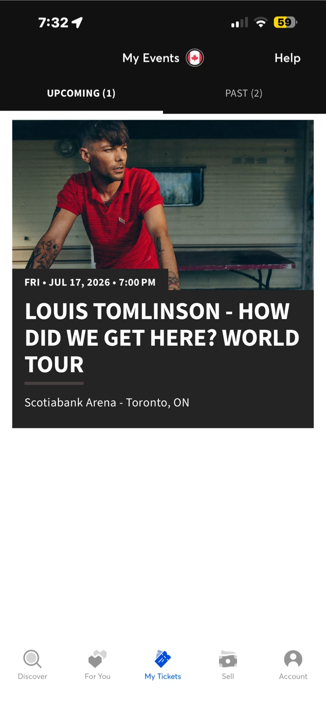 Louis Tomlinson - How Did We Get Here? World Tour Ticket