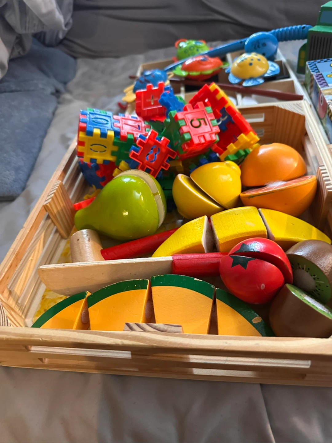 FREE TOYS Melissa & Doug Wooden Toy Set - Food, Blocks & Cars - photo 2