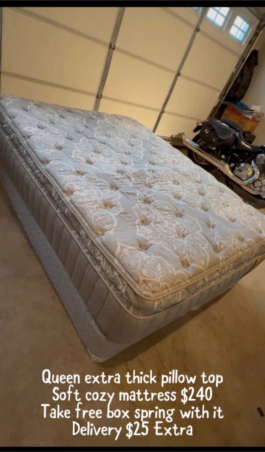 Queen Extra Thick Pillow Top Mattress - photo 2