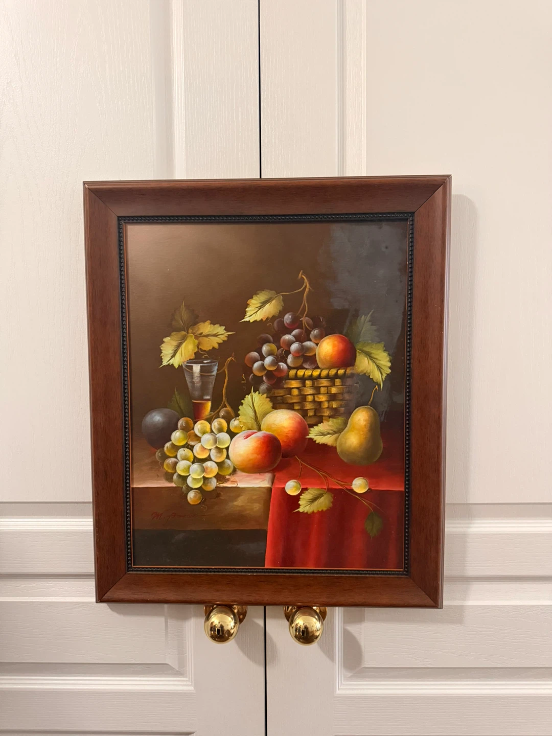 Framed Still Life Fruit Painting