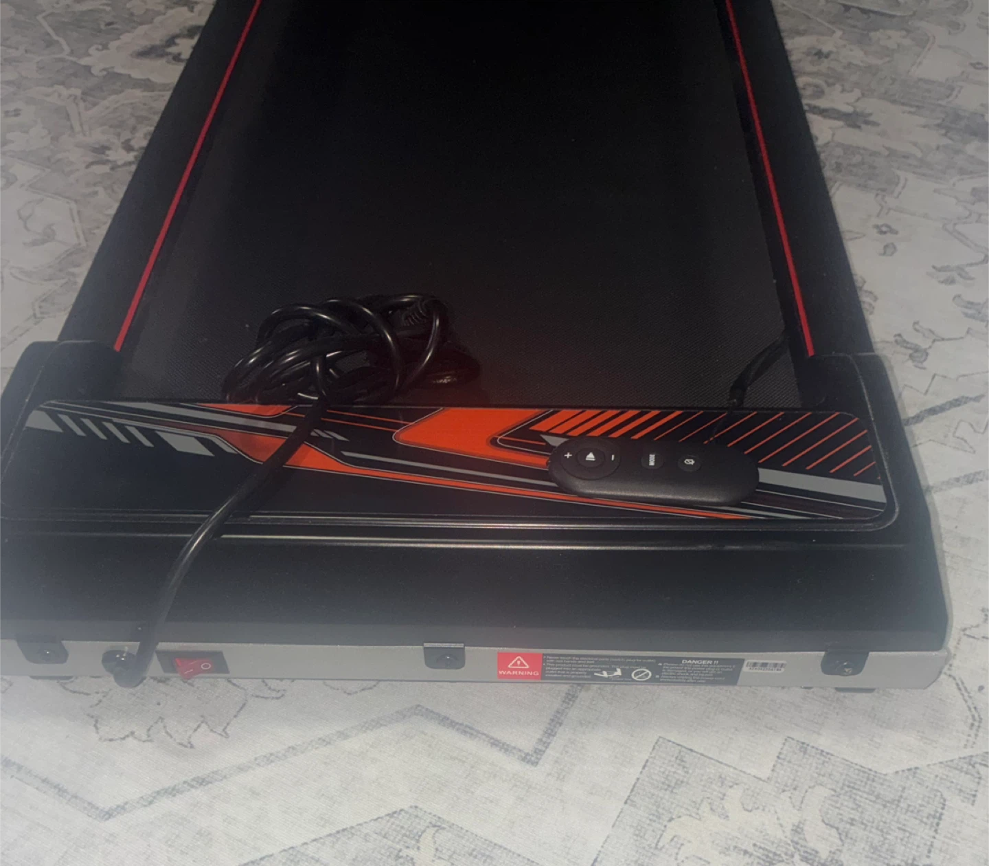 Black Under-Desk Treadmill