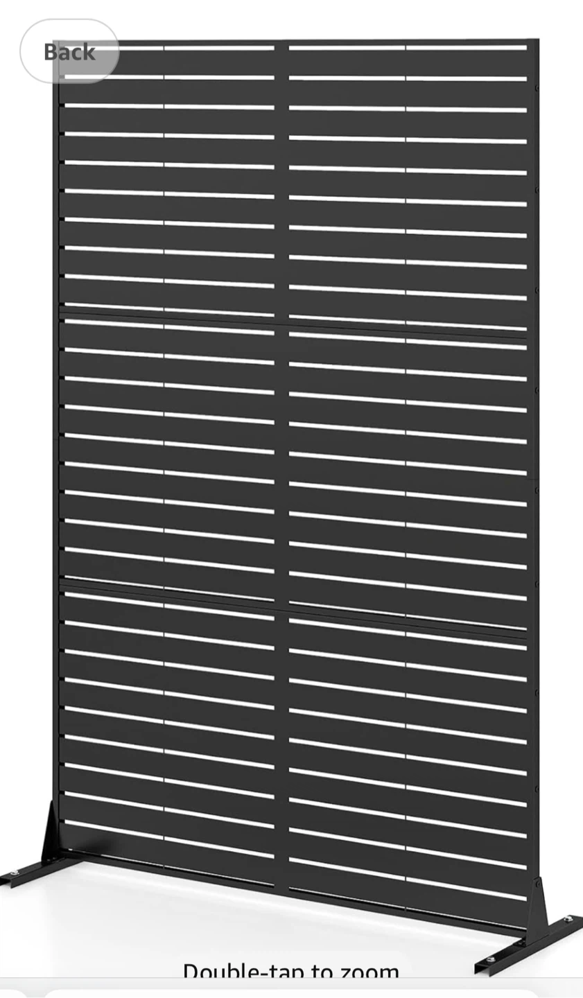Black Metal Outdoor Privacy Screen