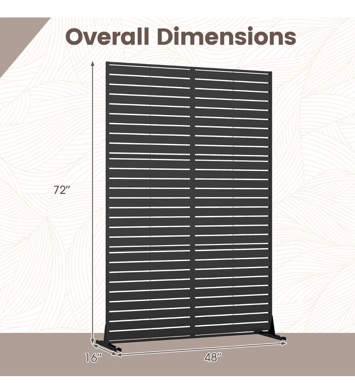 Black Metal Outdoor Privacy Screen - photo 3