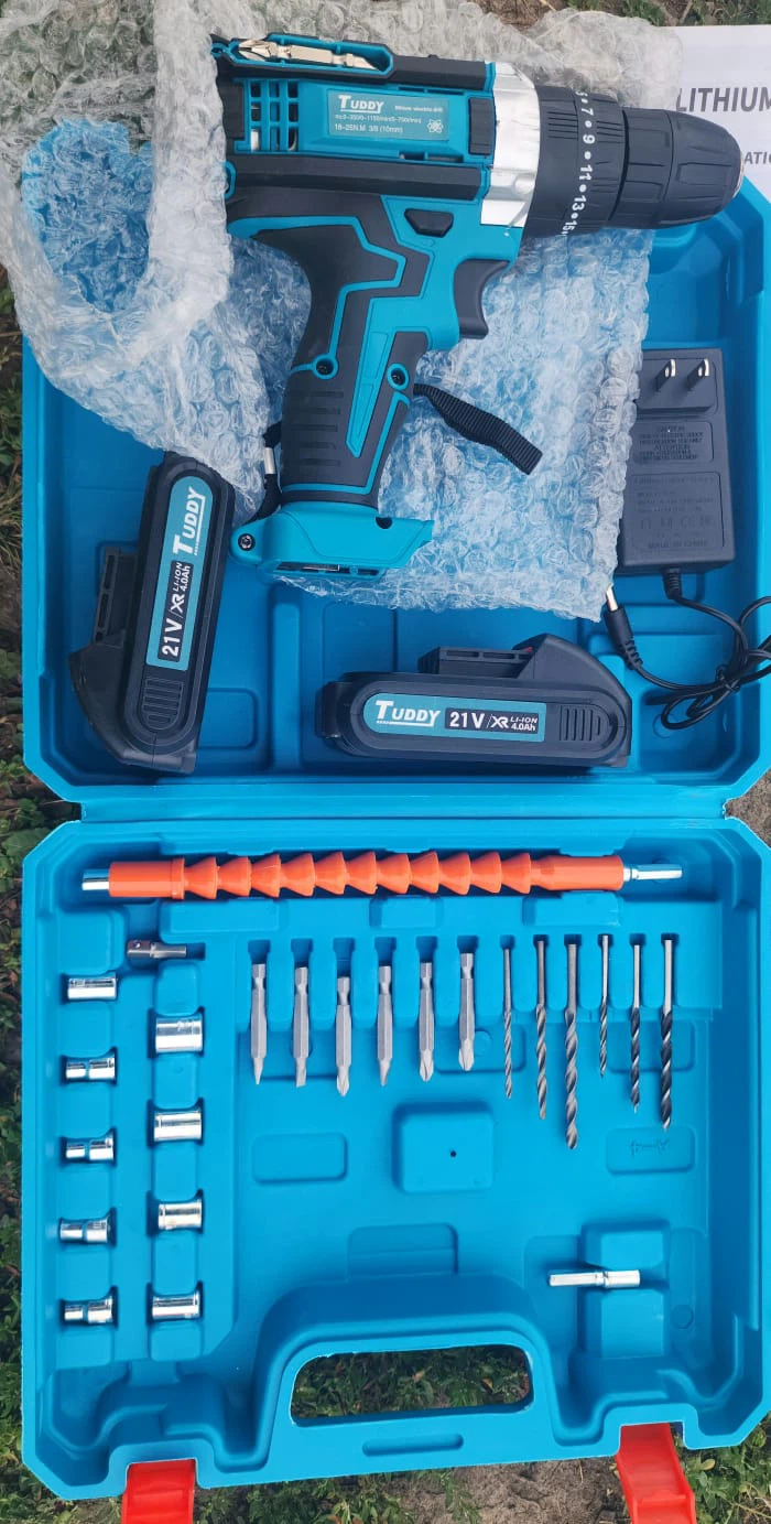 Tuddy 21V Cordless Drill Set with 2 Batteries - photo 2