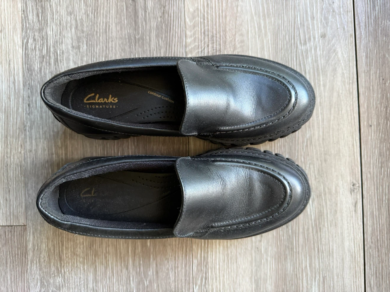 Clarks Page Loafer Black Leather Shoes - photo 2