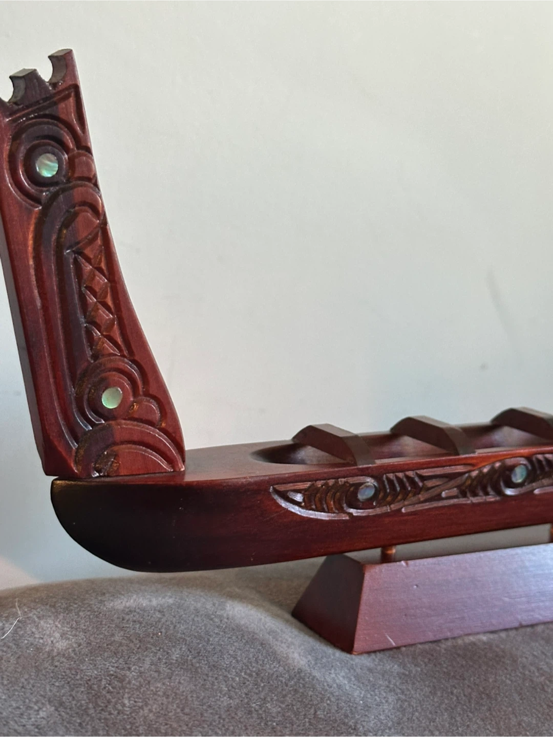 Vintage Māori Waka Canoe Model - Native Woodcraft NZ - photo 2