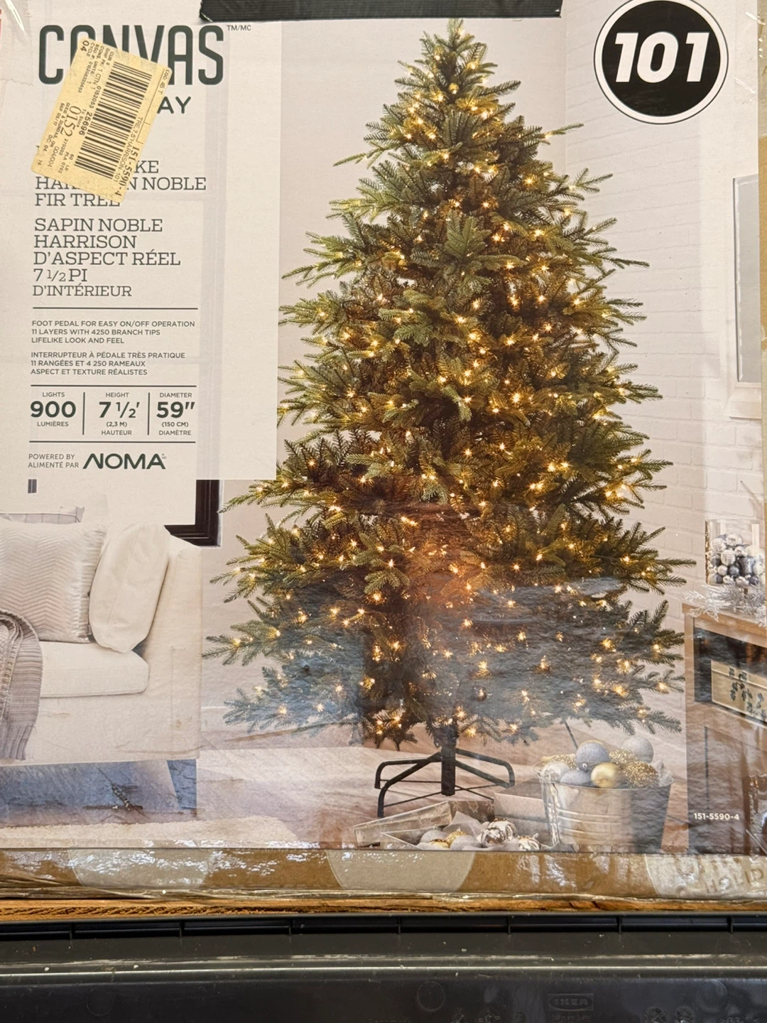 Canvas "Sapin Noble Harrison" Artificial Christmas Tree