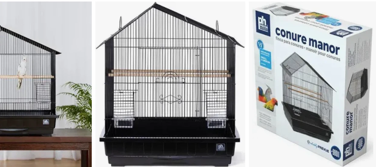Black Bird Cage with Accessories