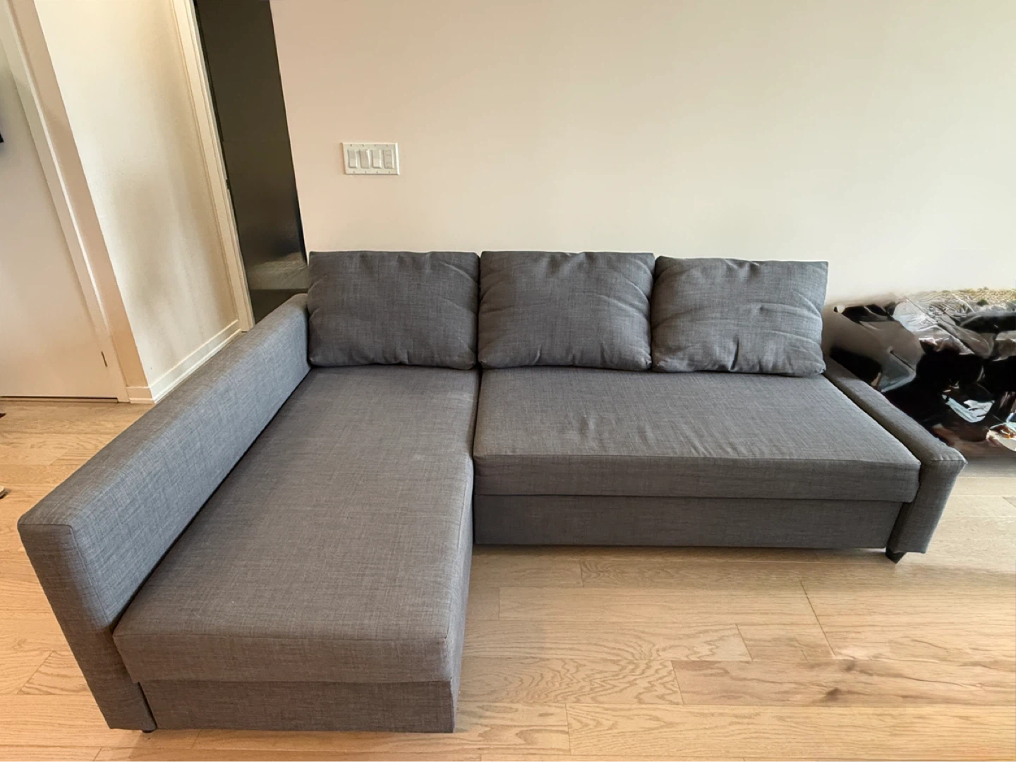 IKEA FRIHETEN Corner Sofa Bed with Storage - Grey
