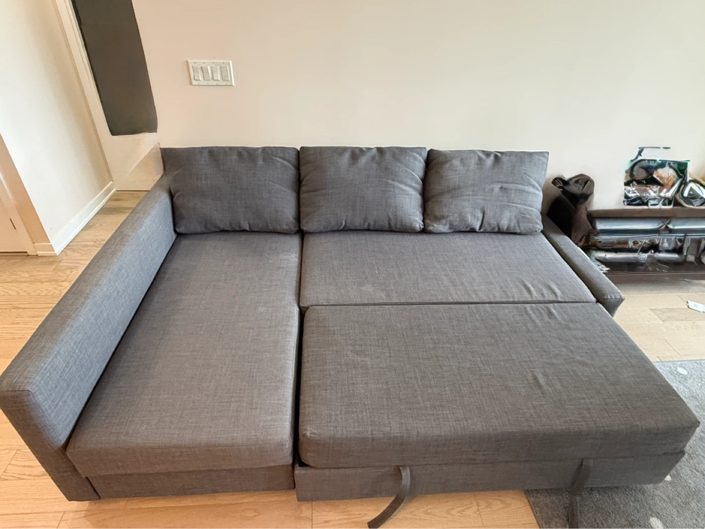IKEA FRIHETEN Corner Sofa Bed with Storage - Grey - photo 2