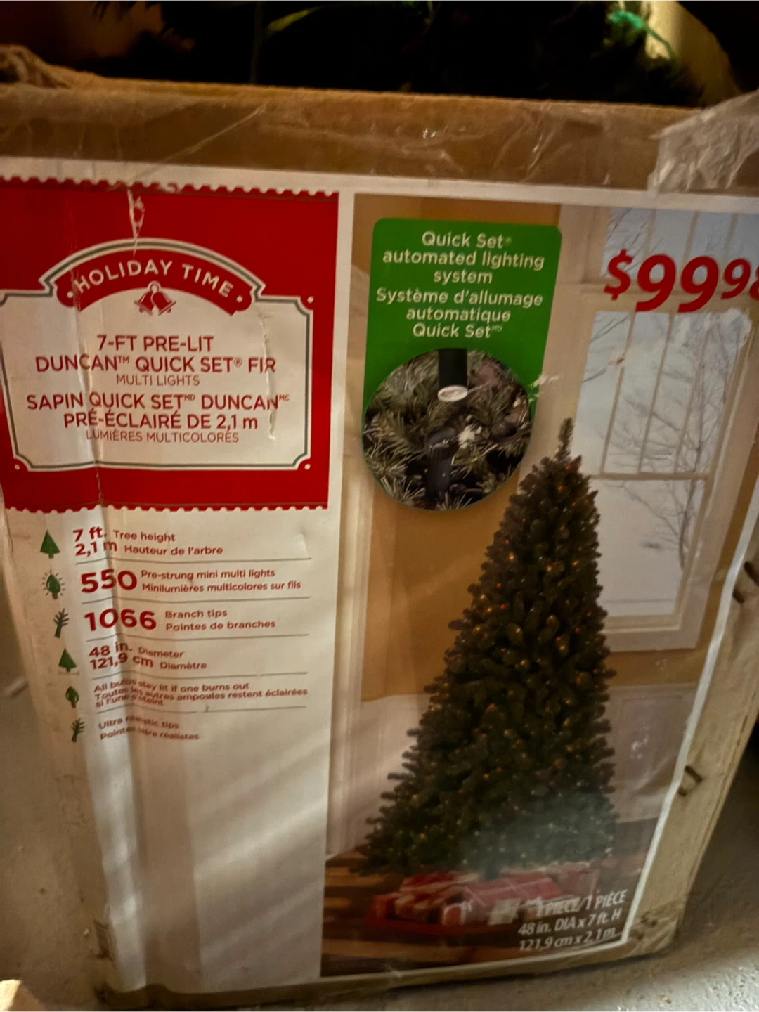 Holiday time Christmas tree