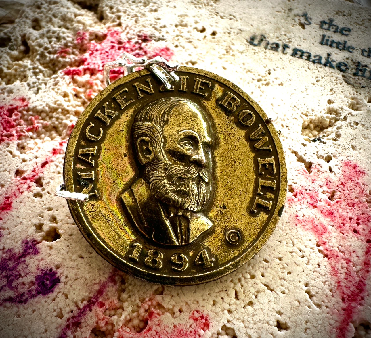 Mackenzie Bowell 1894 Commemorative pendant