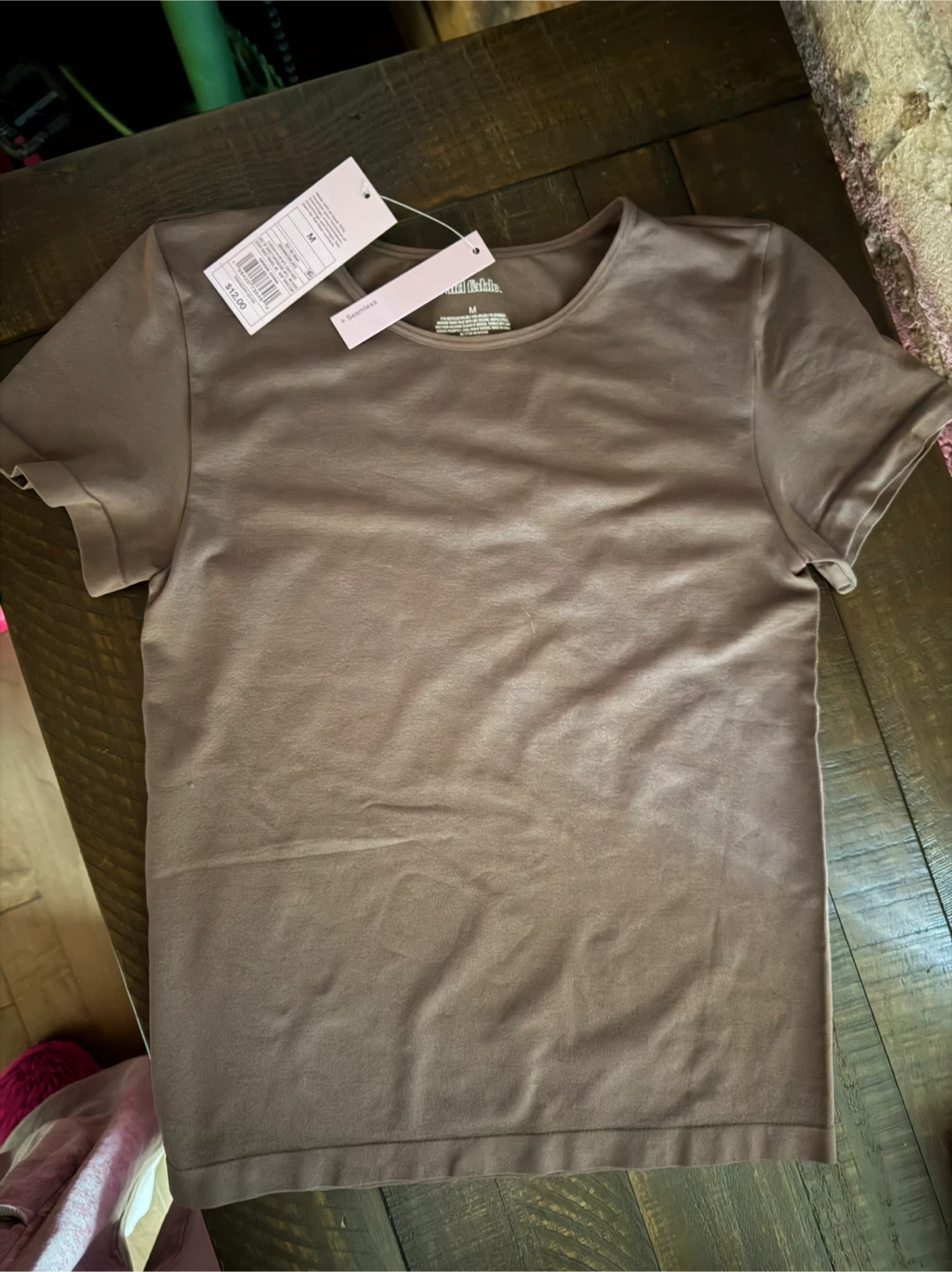 Wild Fable Women's Seamless T-Shirt - Brown, Size M