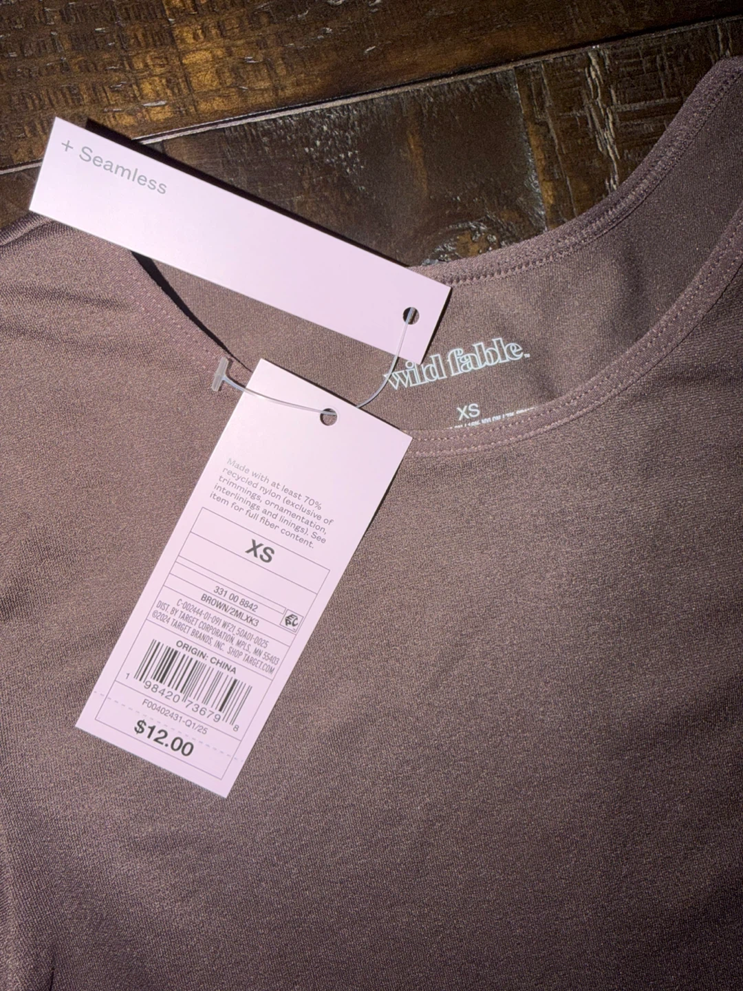 Wild Fable Seamless T-Shirt XS Brown - photo 2